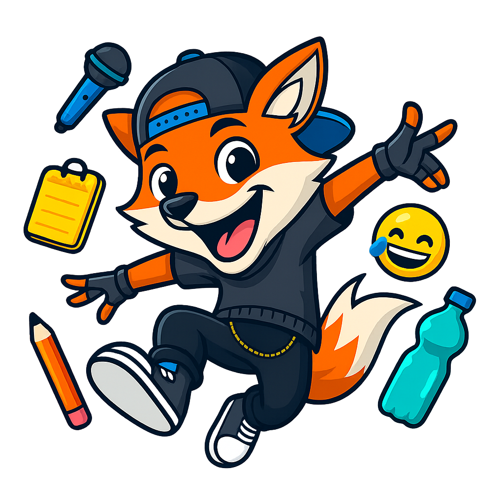 Foxy Buddy — fox mascot with training elements